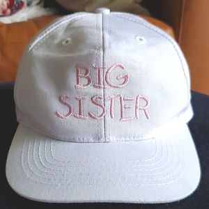 Like new! "Big Sister" white snap back cap
